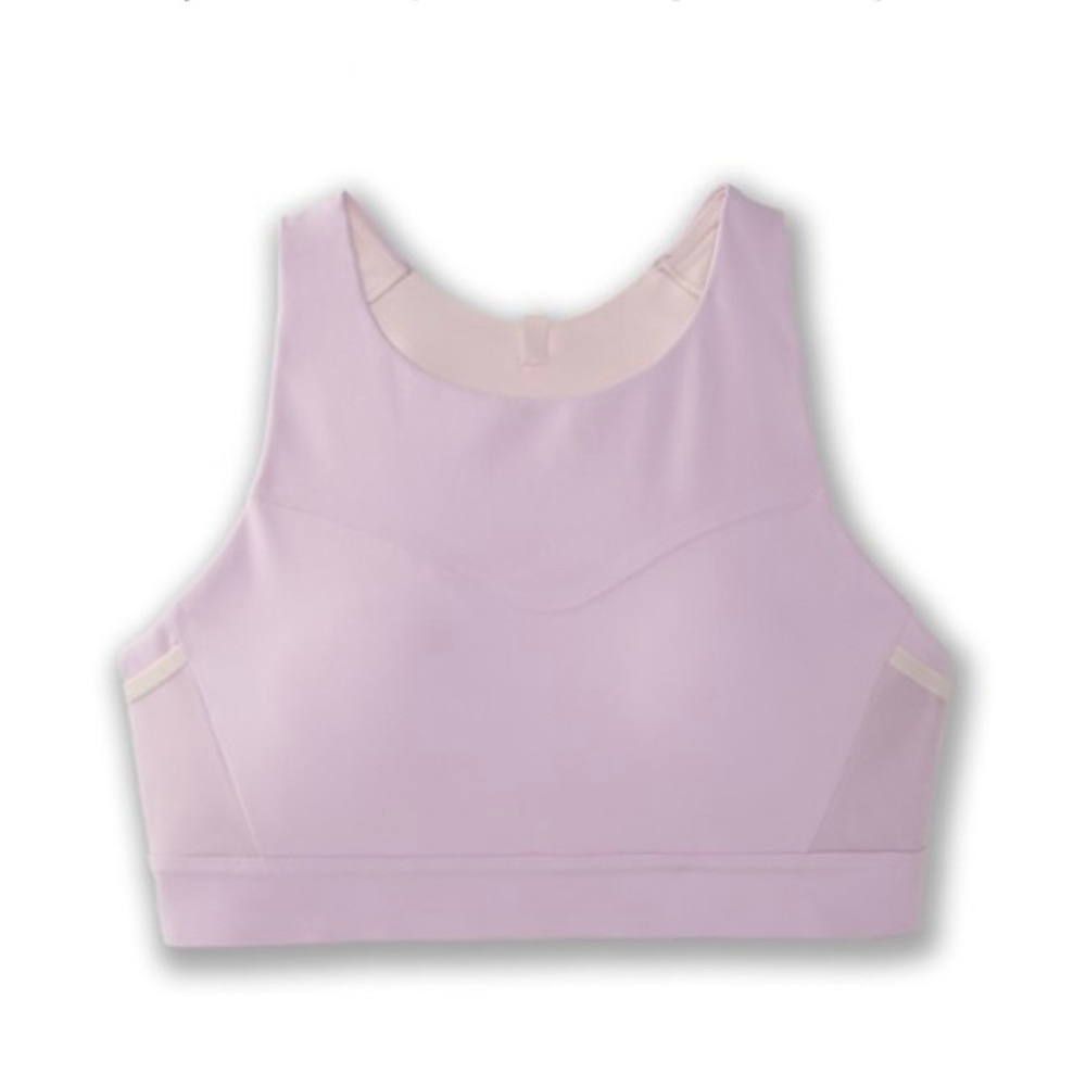 Brooks Drive 3-Pocket Run Sports Bra Orchid Haze/Rosewater Pastel pink/purple